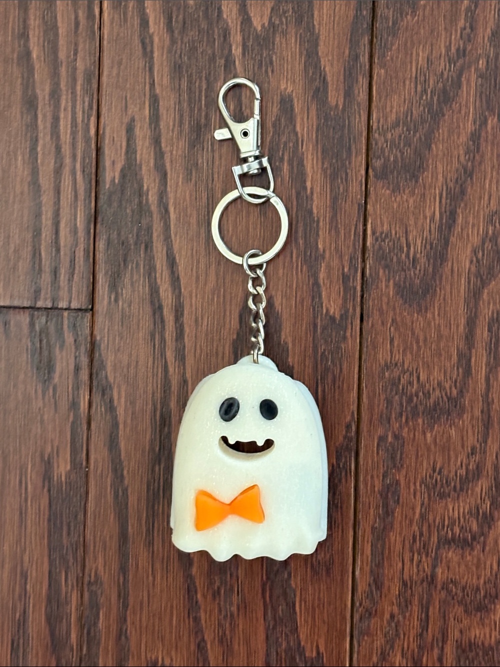 Cute White Ghost Keychain hand sanitizer holder
